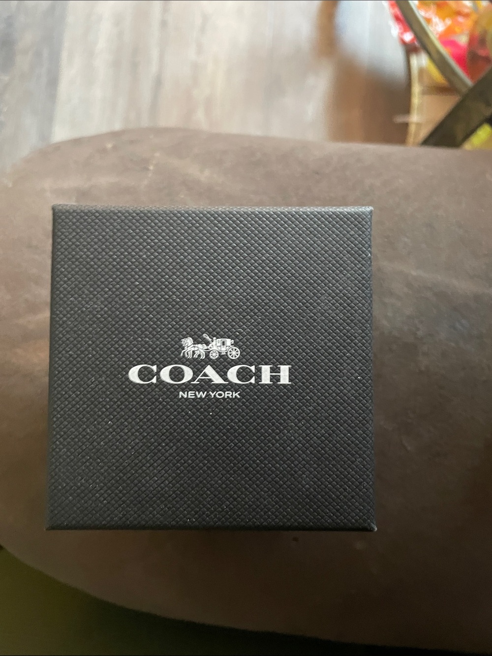 COACH Black womans  Accessory Box with White Logo